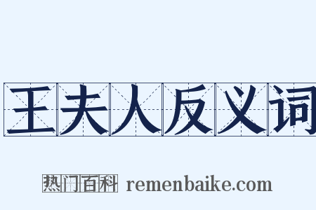 王夫人反义词是什么意思的图片